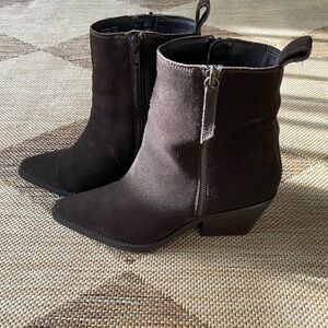 House of Harlow 1960 Dark Brown Ankle Boots
